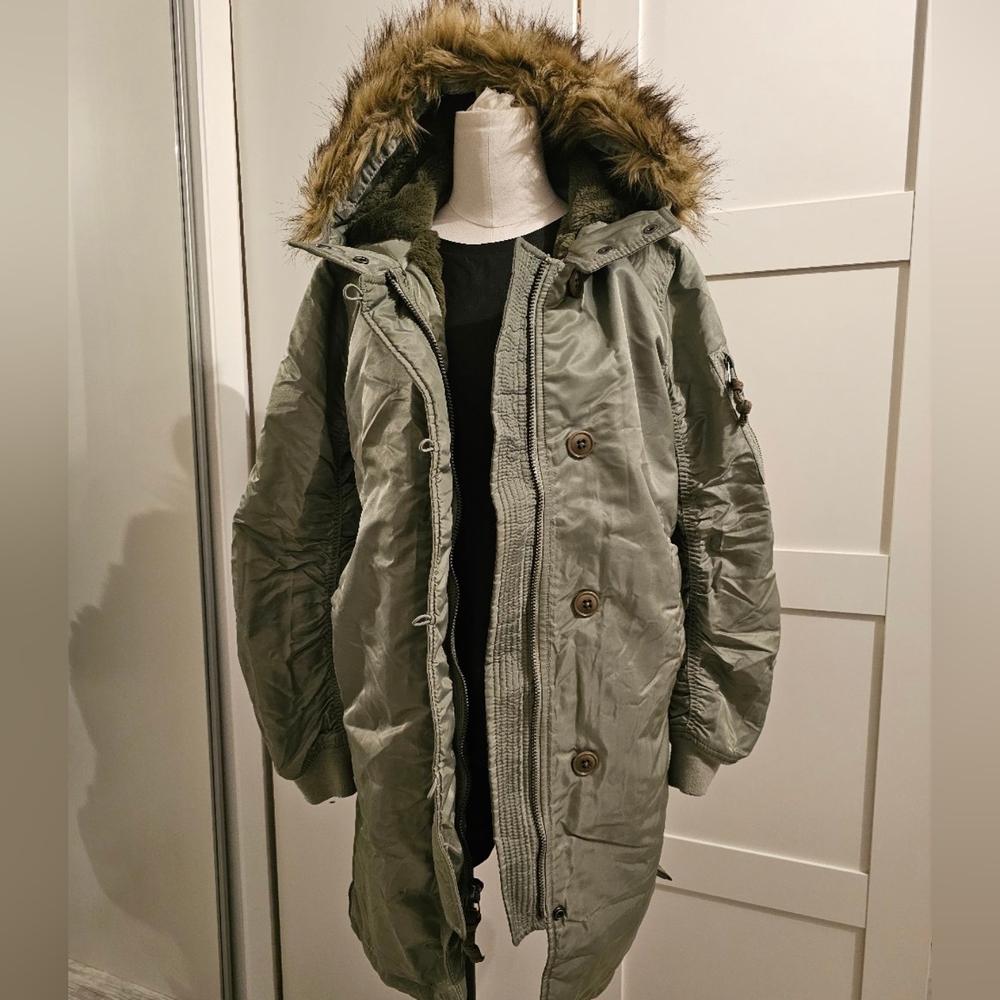 A&F Green Down Coat